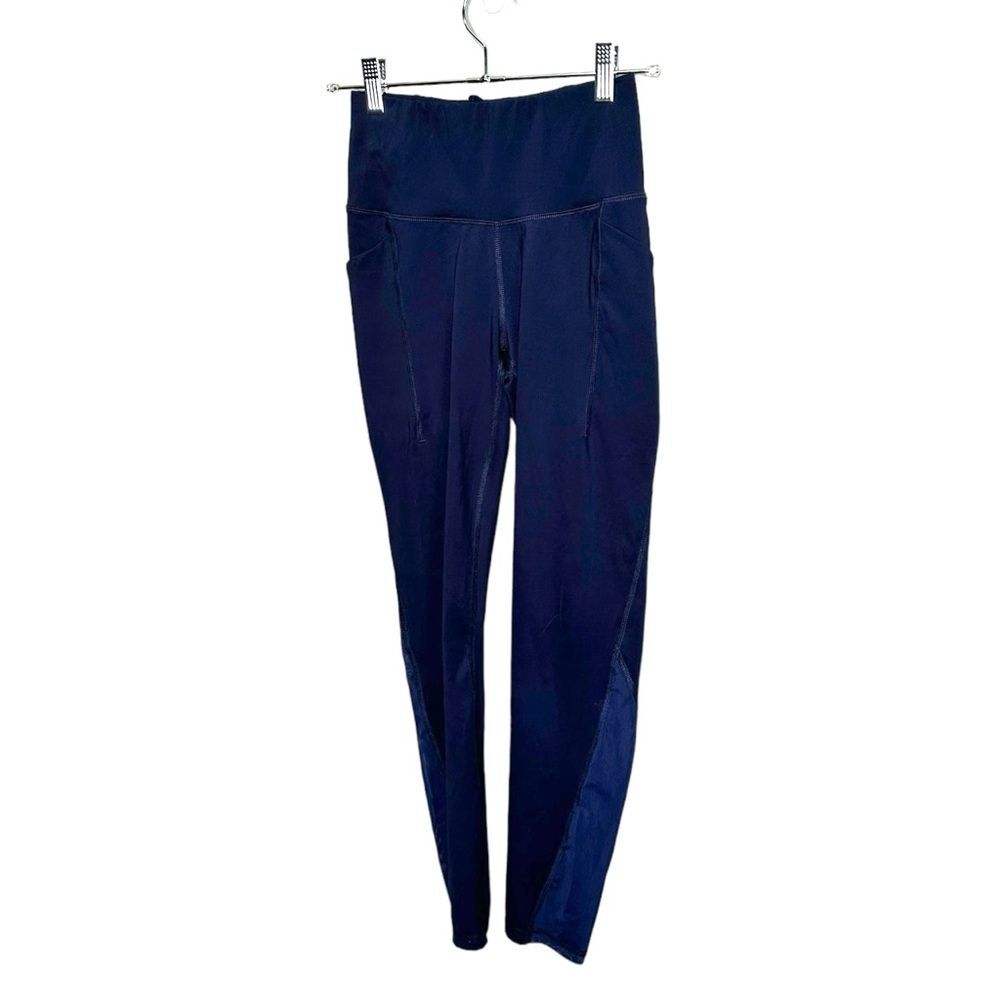 All in motion leggings navy blue size XS drawstring waist - Picture 2 of 9